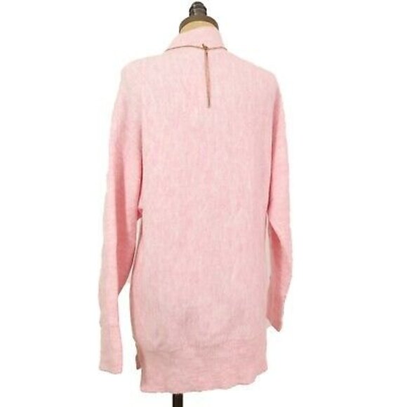 Magaschoni Dolman Sweater Top Size XS Mock Neck Pullover Heather Pink NWT B6 - Picture 5 of 6